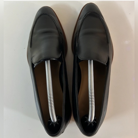 Everlane Women’s Sz7.5 The Modern Loafer Black Leather Luxury Pointy Toe Italy - Picture 2 of 8